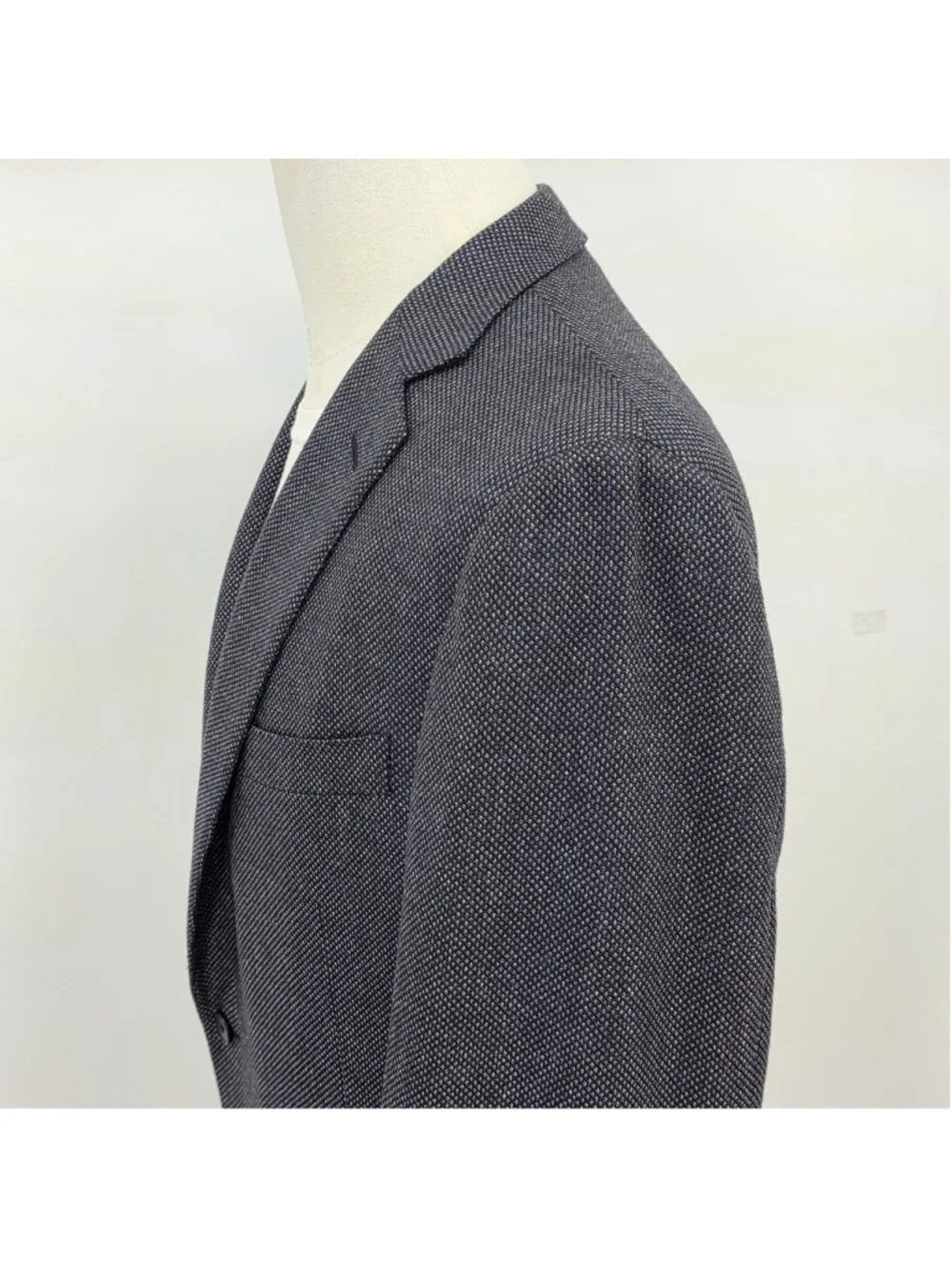 Ermenegildo Zegna Su Misura Trofeo Cashmere Sport Coat Blazer 52L Blue Birdseye